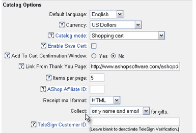 Gift Configuration