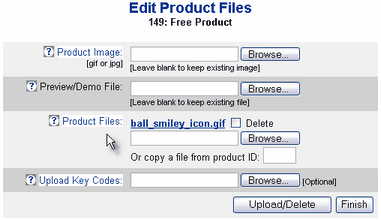 Upload Product Files