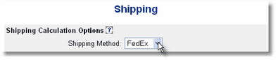 FedEx selected: Master Shipping Setting determines which shipping settings and options are available.