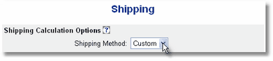 Custom Shipping Methods