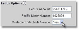 Customer Selectable FedEx and UPS Premium Shipping Options